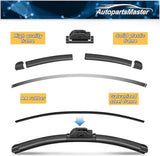 Autopartsmaster Windshield Wiper Blades fit for Chevrolet Silverado 1500 2010 22" + 22"  Wiper Blade (SET of 2)