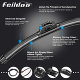 Feildoo Windshield Wiper Blades fit for BMW 530e 2018 26" + 18"  Wiper Blade (SET of 2)