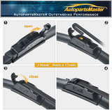 Autopartsmaster Windshield Wiper Blades fit for BMW 328d xDrive 2016 24" + 19"  Wiper Blade (SET of 2)