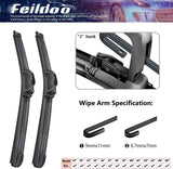 Feildoo Windshield Wiper Blades fit for BMW 530e 2018 26" + 18"  Wiper Blade (SET of 2)