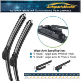 Autopartsmaster Windshield Wiper Blades fit for BMW 530i xDrive 2018 26" + 19"  Wiper Blade (SET of 2)