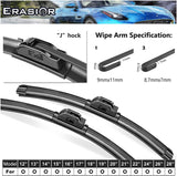 Erasior Windshield Wiper Blades fit for Buick Enclave 2010 24" + 21"  Wiper Blade (SET of 2)