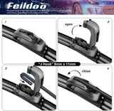 Feildoo Windshield Wiper Blades fit for BMW 530e 2018 26" + 18"  Wiper Blade (SET of 2)