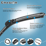 Erasior Windshield Wiper Blades fit for BMW 750i 2010 26" + 17"  Wiper Blade (SET of 2)